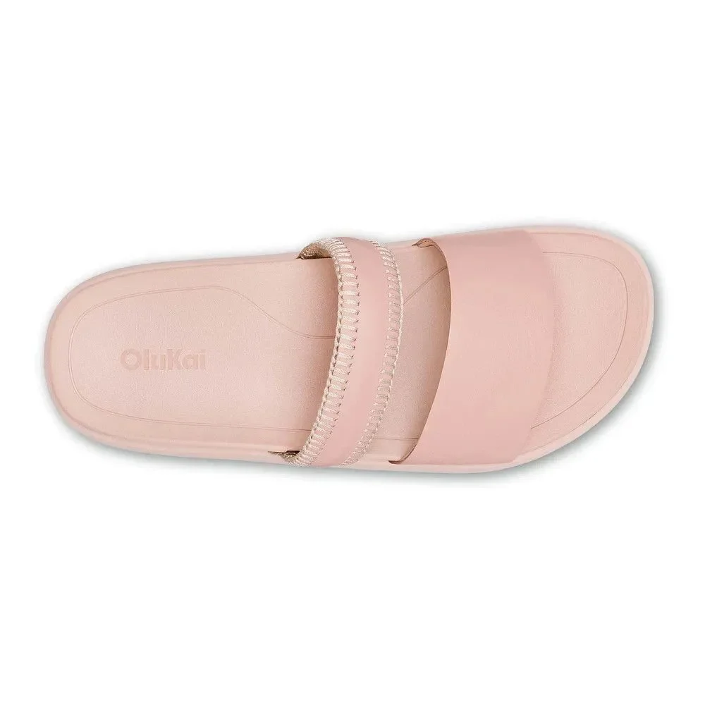 Women's OluKai PAE 2-Strap Leather Platform Sandals in Soft Pink Size 9 - Picture 5 of 13